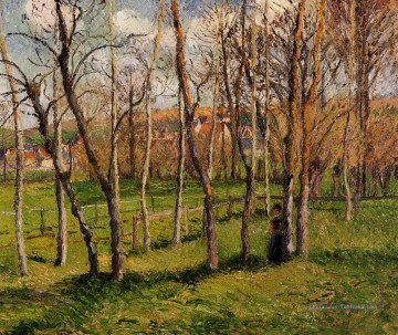 prairie à bazincourt 1885 Camille Pissarro Peinture à l'huile